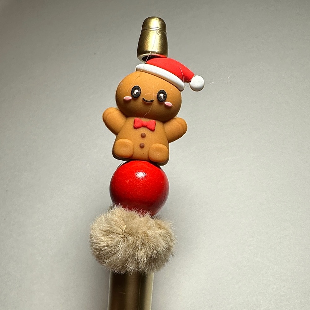 Festive Gingerbread Man Handmade Pen